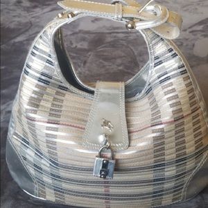 Authentic Burberry nova sliced metallic bag
